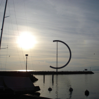 Sunset in Lausanne Ouchy